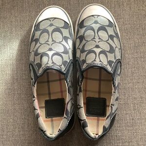Pair of Coach logo loafers 7B